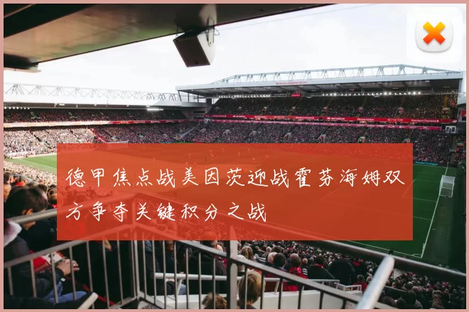 德甲焦点战美因茨迎战霍芬海姆双方争夺关键积分之战